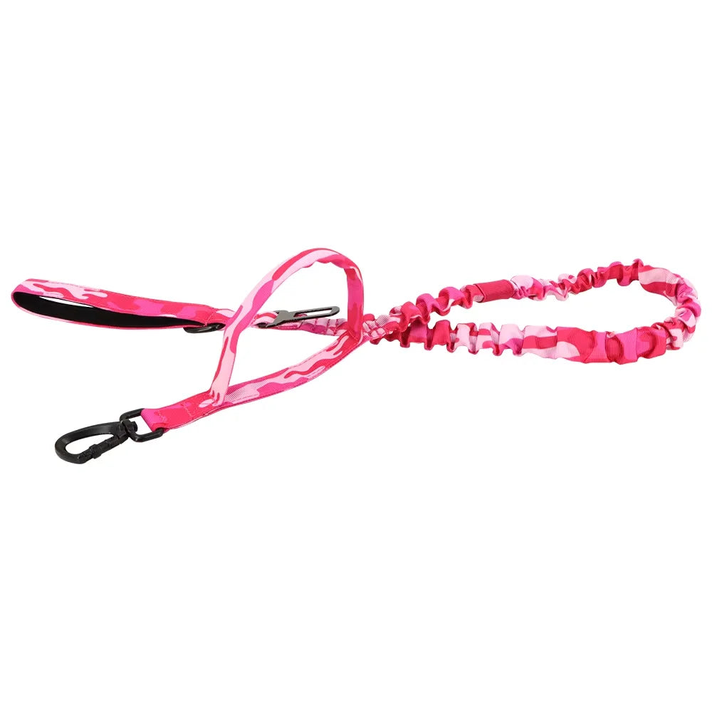 PETRAVEL Adjustable Elastic Dog Leash With Quick Release Dual Handles