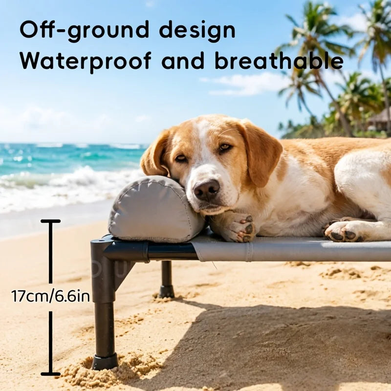 Removable And Washable Pet Bed, Floor-Standing Dog Kennel, Suitable for All Seasons. Camping Bed/Dog Bed for Medium to Large Dogs, Ideal for Summer Use