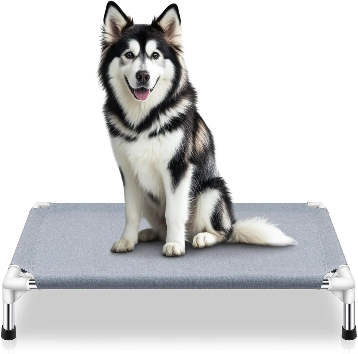 Elevated Cooling Dog Bed with Breathable Non Slip Cot Design