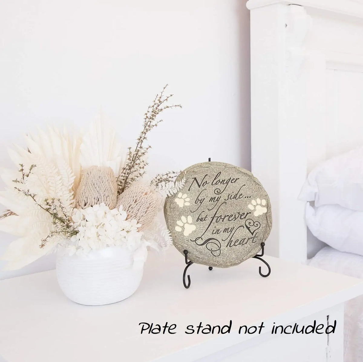 Pet Memorial Stone for Cats and Dogs Waterproof Outdoor Tribute