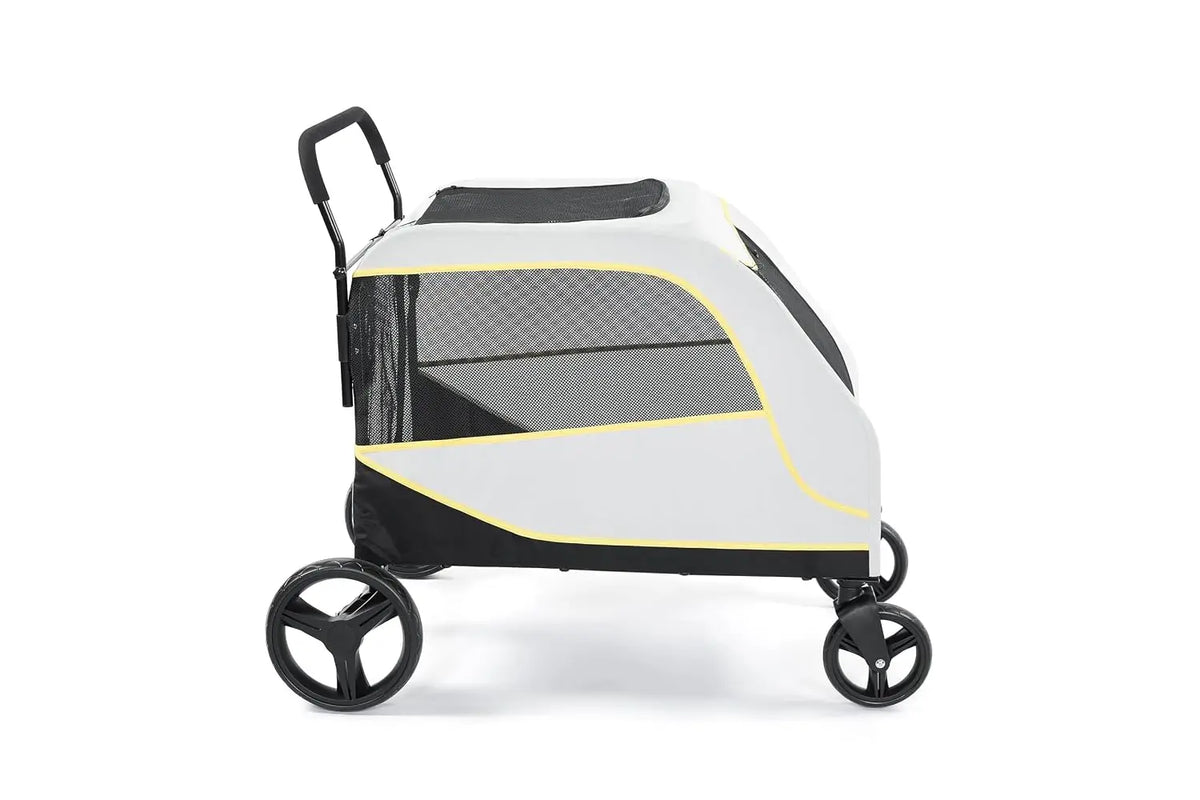 Easy Fold Pet Stroller Featuring Dual Entry All Terrain Wheels