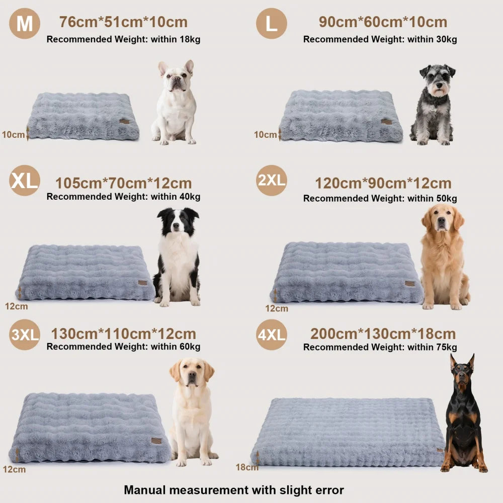 Borwart Ultra Plush Washable Dog Bed With Soft Removable Cover