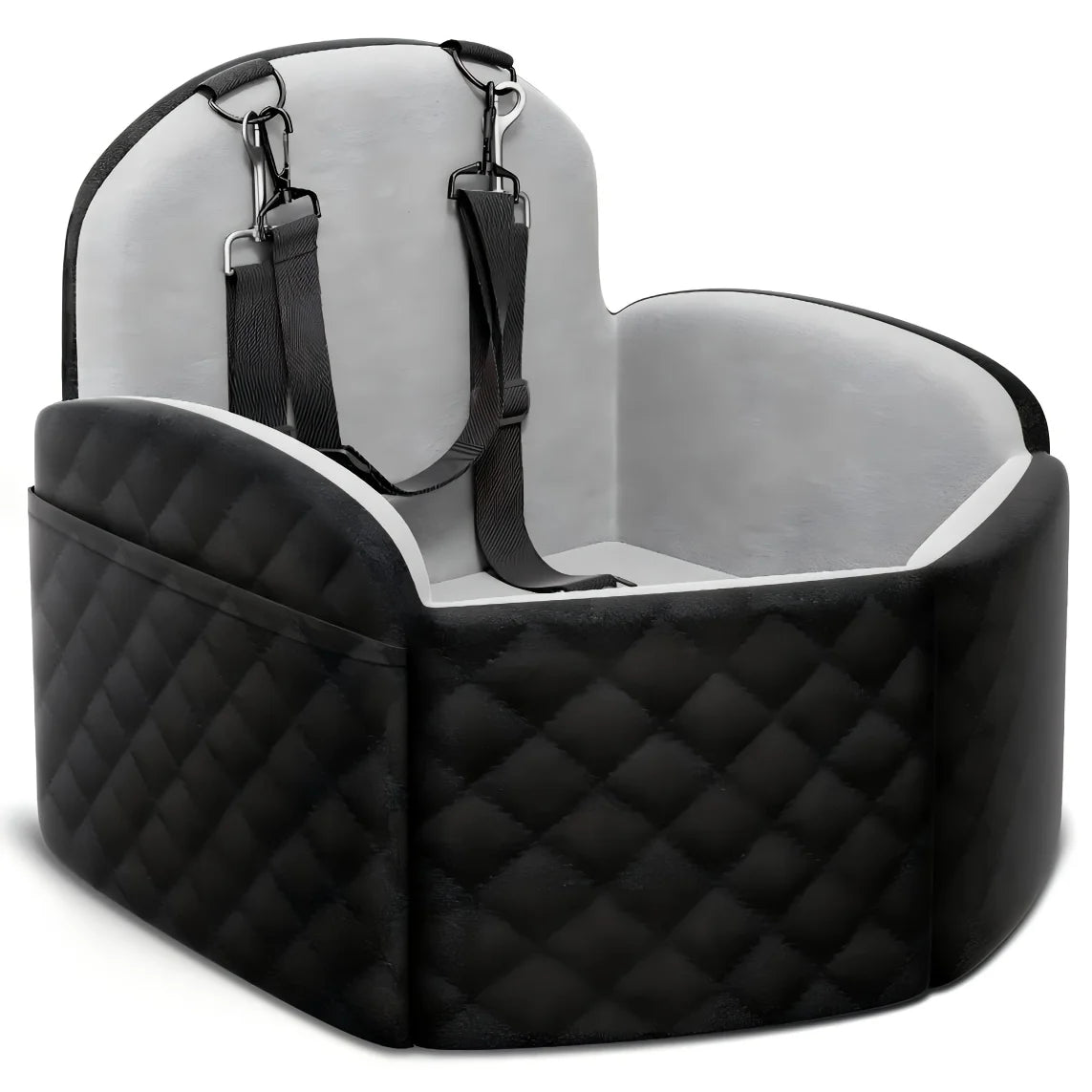 Memory Foam Dog Car Booster Seat with Cool Mat Cushion