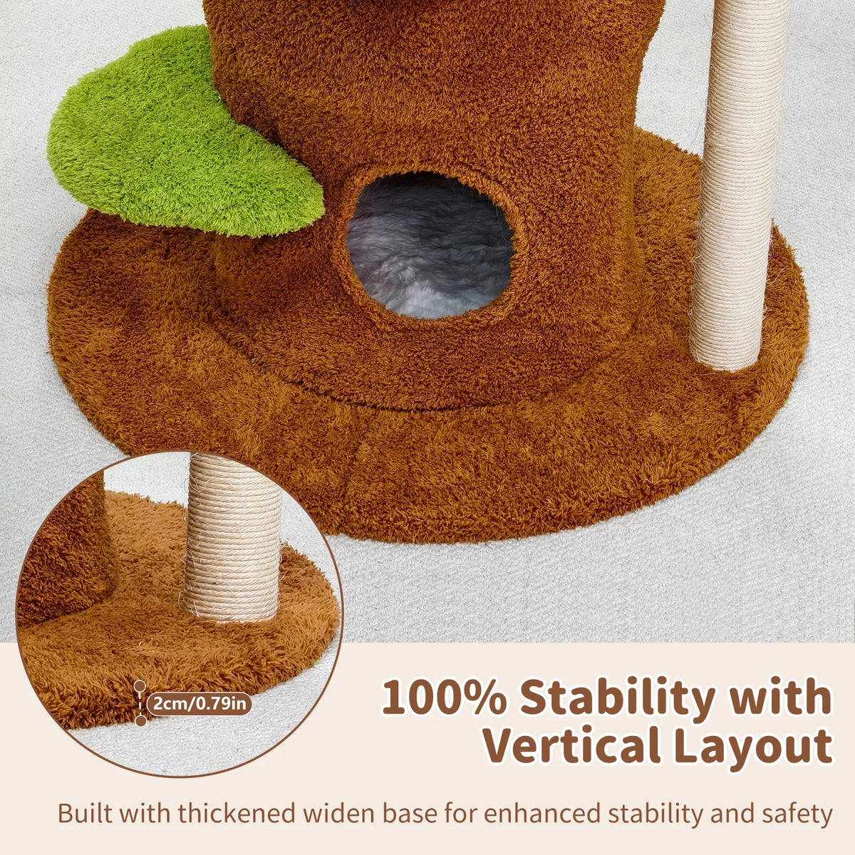BINGOPAW Heavy Duty Cat Tree Crown Perch Sisal Scratching Posts