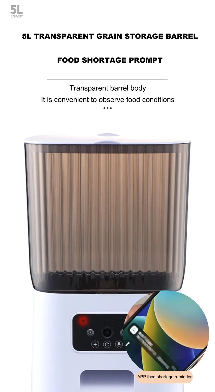 Automatic Smart Pet Feeder with App Control and Feeding Timer