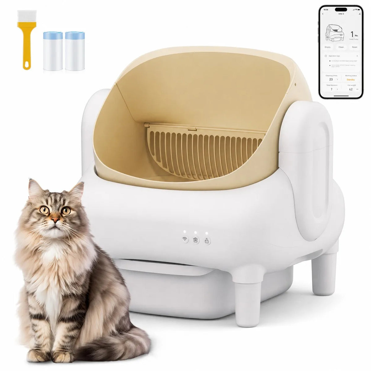Smart Self Cleaning Cat Litter Box With WiFi App Control