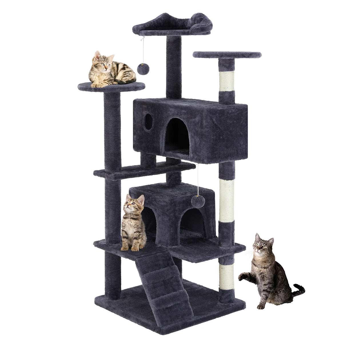 JHK Multi-Level Cat Tree Tower With Sisal Scratching Posts