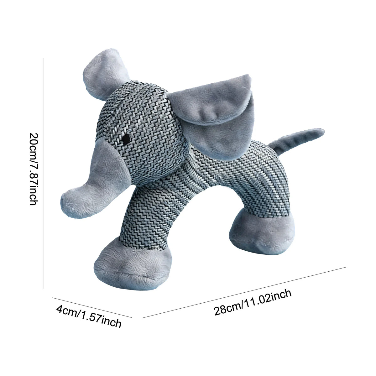 Interactive Squeak Puppy Toy Wear Resist Cute Animal Shape Plush Linen Toy Dogs Accompanying Puppy Doll for Small Large Dogs