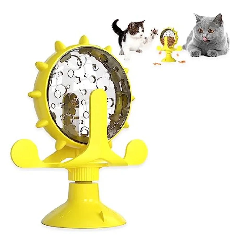 Interactive Rotating Cat And Dog Treat Dispenser Toy