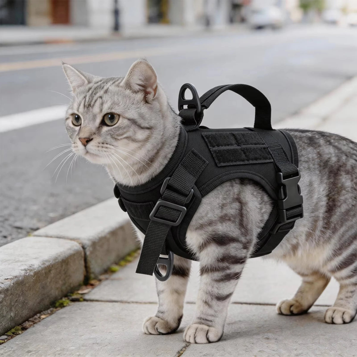 PETRAVEL Adjustable Cat Harness And Leash Set For Outdoor Walking