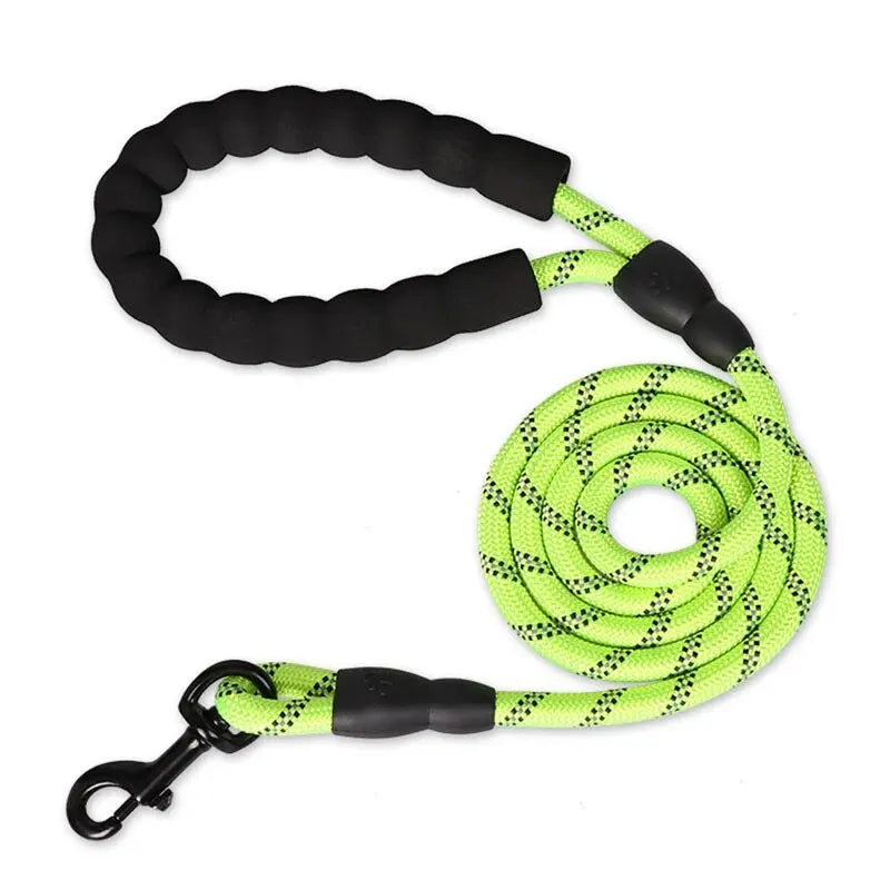 Reflective Heavy Duty Dog Leash With Padded Handle Safe Walking
