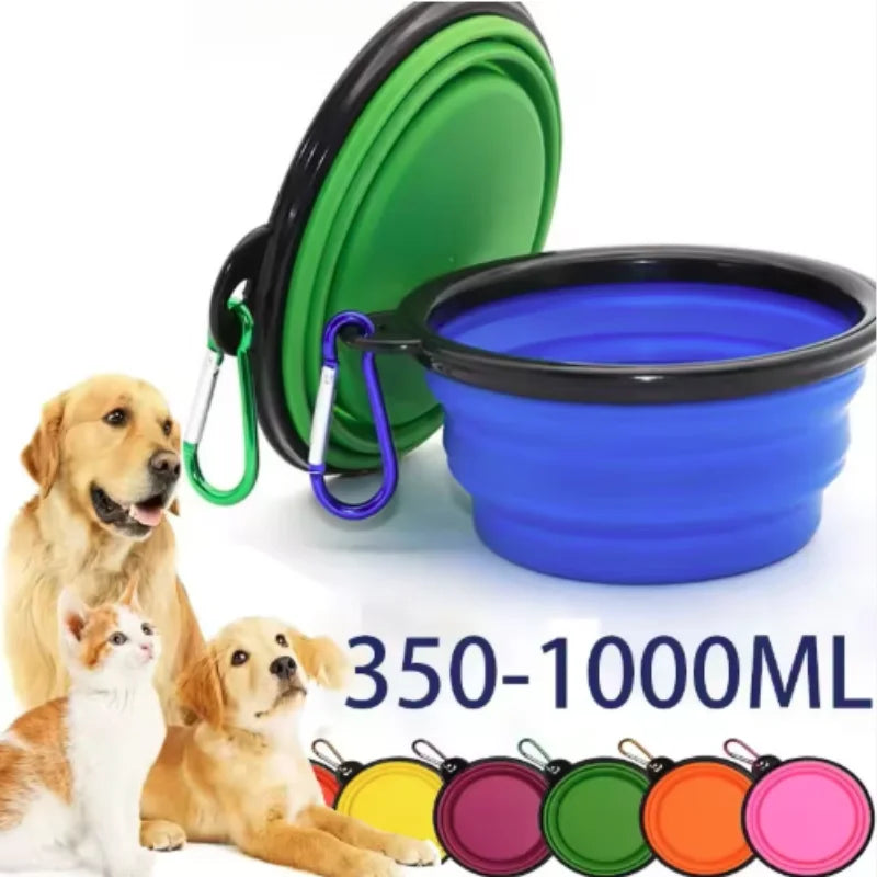 Collapsible TPR Pet Food Bowl For Dogs And Cats Travel Outdoor