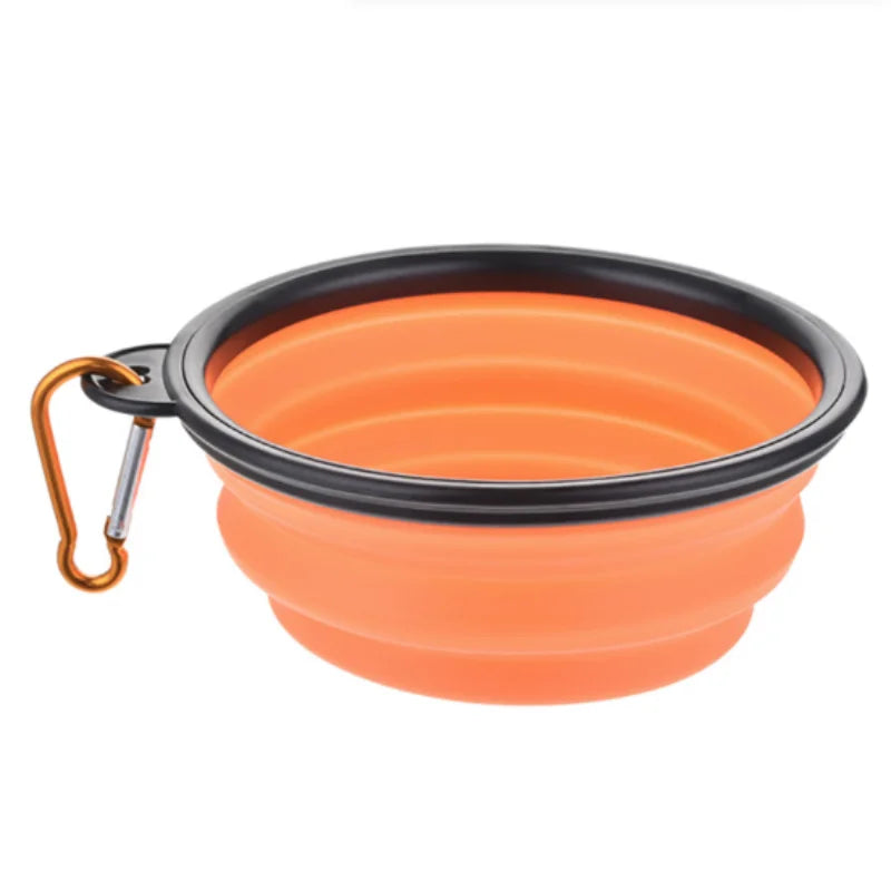 Collapsible TPR Pet Food Bowl For Dogs And Cats Travel Outdoor