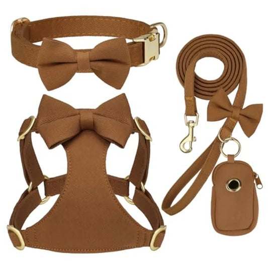 Dog Harness Leash Set Nylon Adjustable Vest For Walking