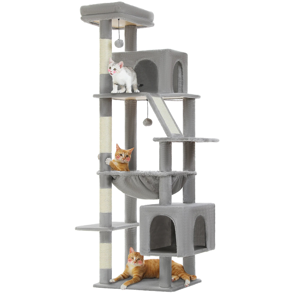 PAWZ Road Multi Level Cat Tree With Condos And Scratchers