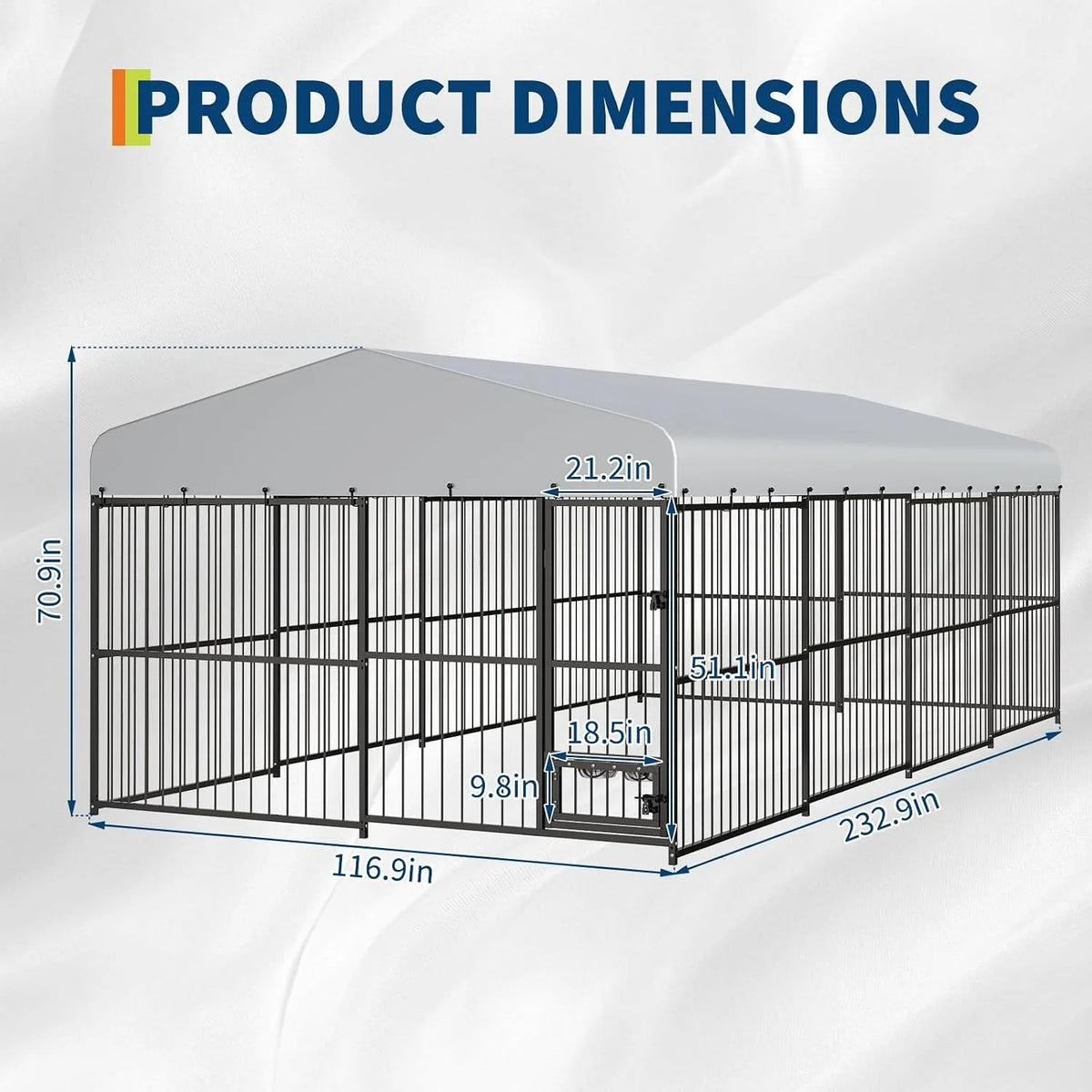 Heavy Duty Outdoor Dog Kennel With Secure Walk In Run