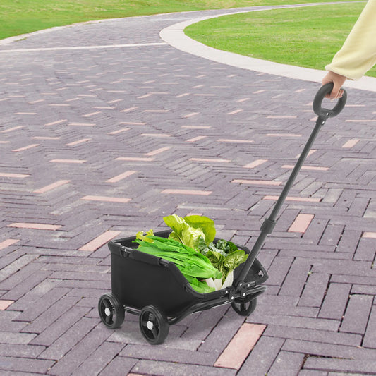 Black 4 Wheels Dog Stroller,7.5kg Max. Load Folding Dog Cart,Pet Stroller for supermarkets, parks, pet hospitals, pet beauty salons,travel