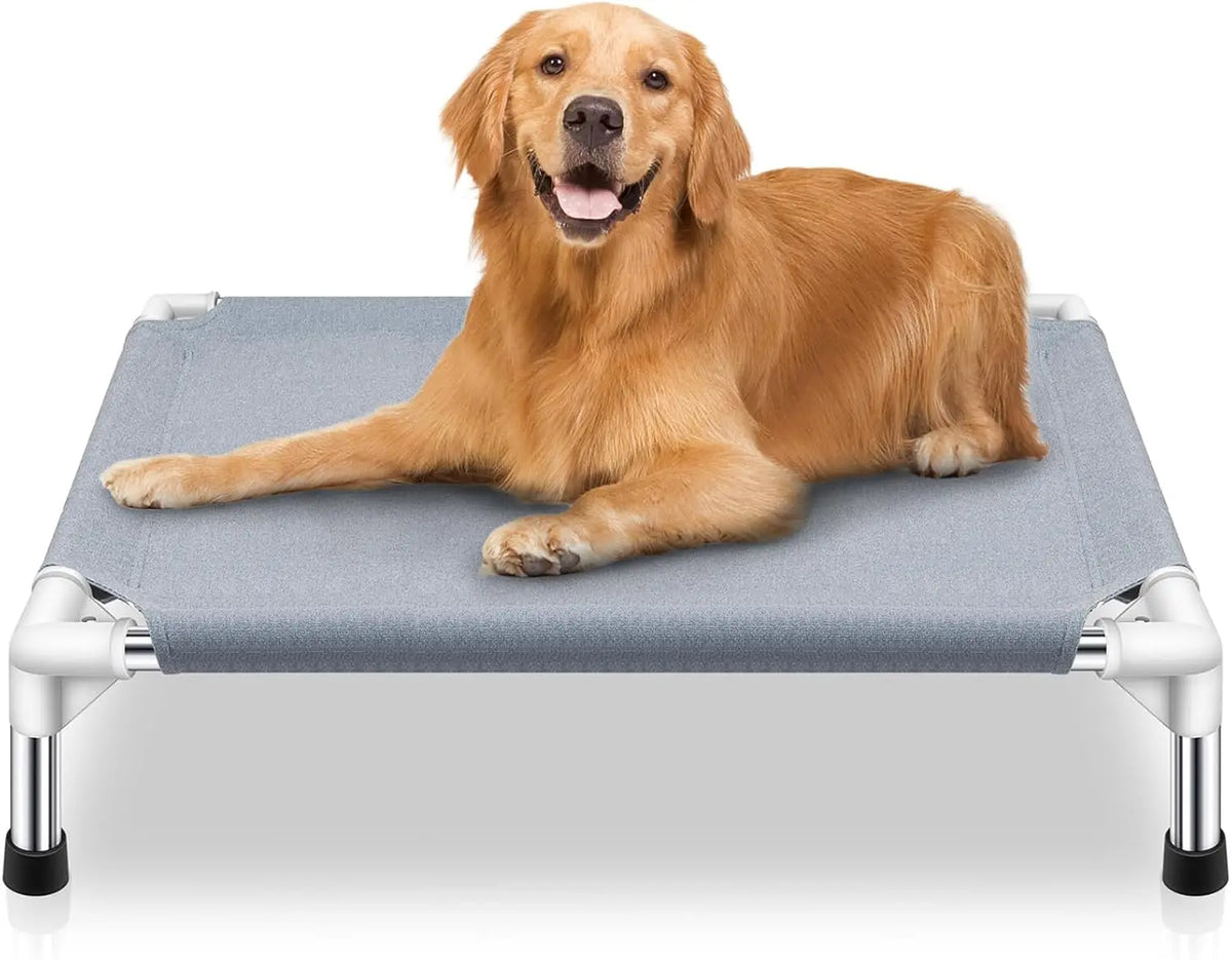 Elevated Cooling Dog Bed with Breathable Non Slip Cot Design