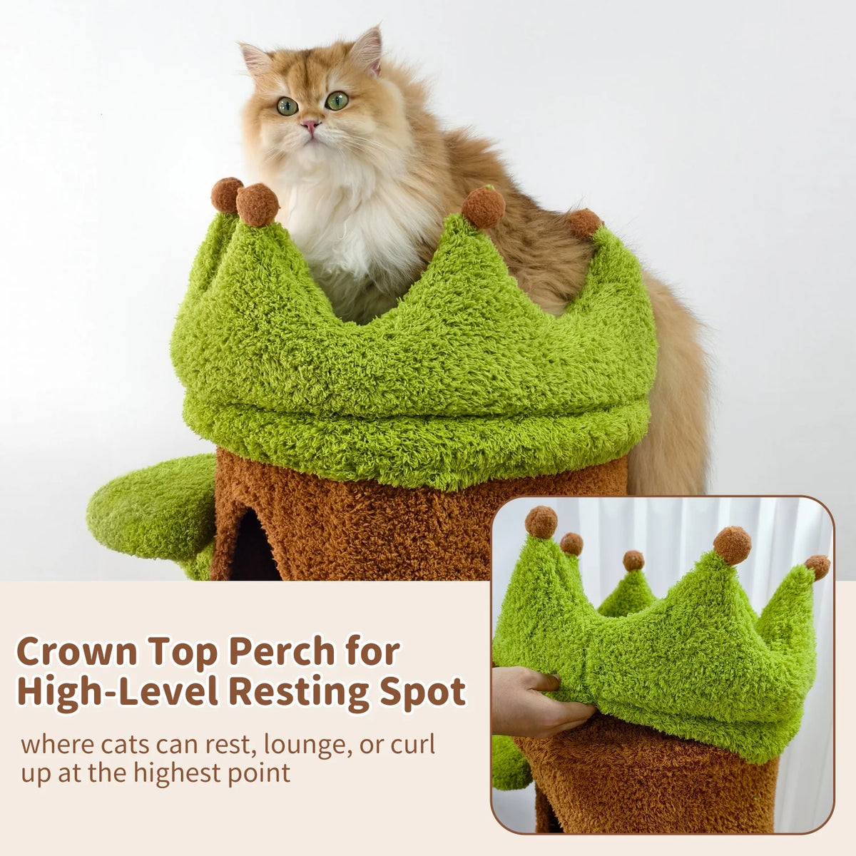BINGOPAW Heavy Duty Cat Tree Crown Perch Sisal Scratching Posts