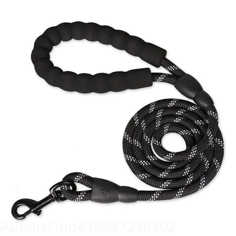 Reflective Heavy Duty Dog Leash With Padded Handle Safe Walking