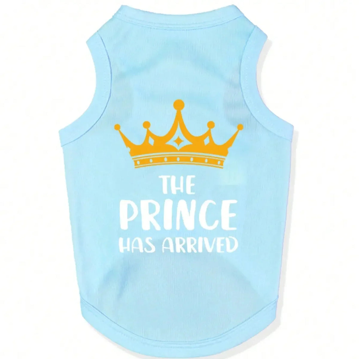 Pet Prince Princess Two Piece Vest Set With Crown Slogan