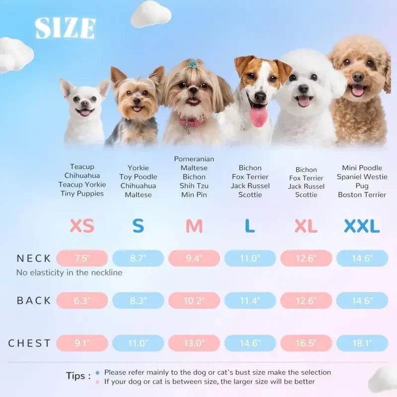 Breathable Ruffle Sleeve Pet Shirt for Dogs and Cats