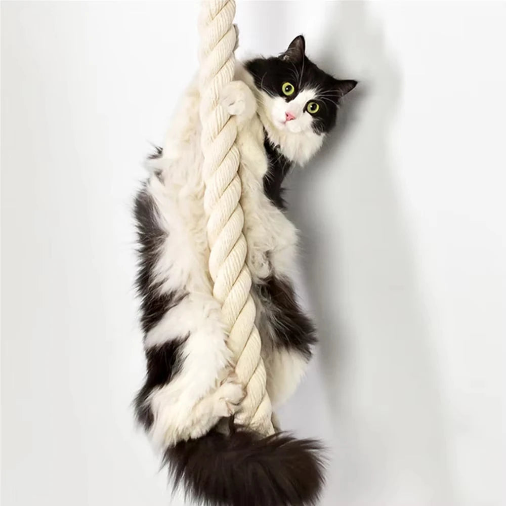 CWV Wall Mounted Cat Climbing Shelf With Sisal Scratching Rope