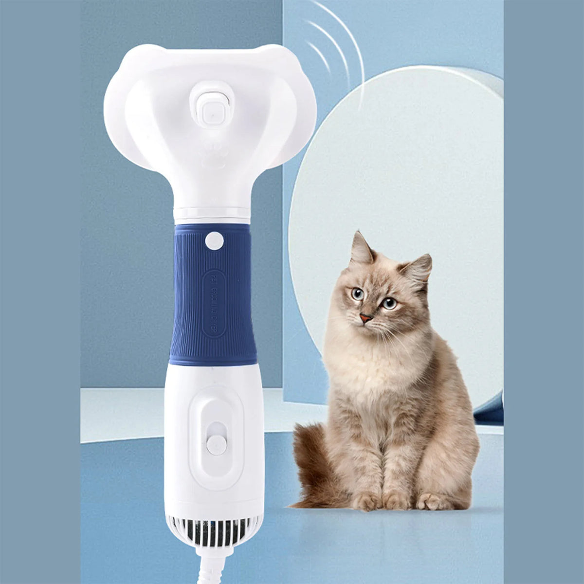 Pet Hair Dryer Brush for Cats and Dogs Grooming Tool