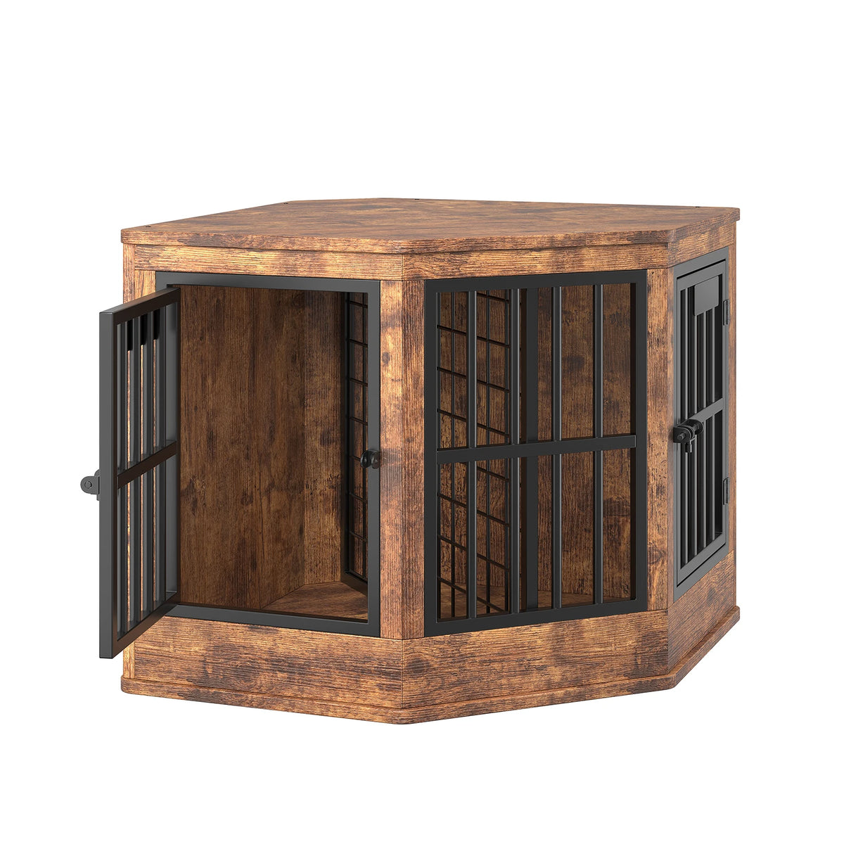 Modern Wooden Corner Dog Crate Furniture Indoor Pet House