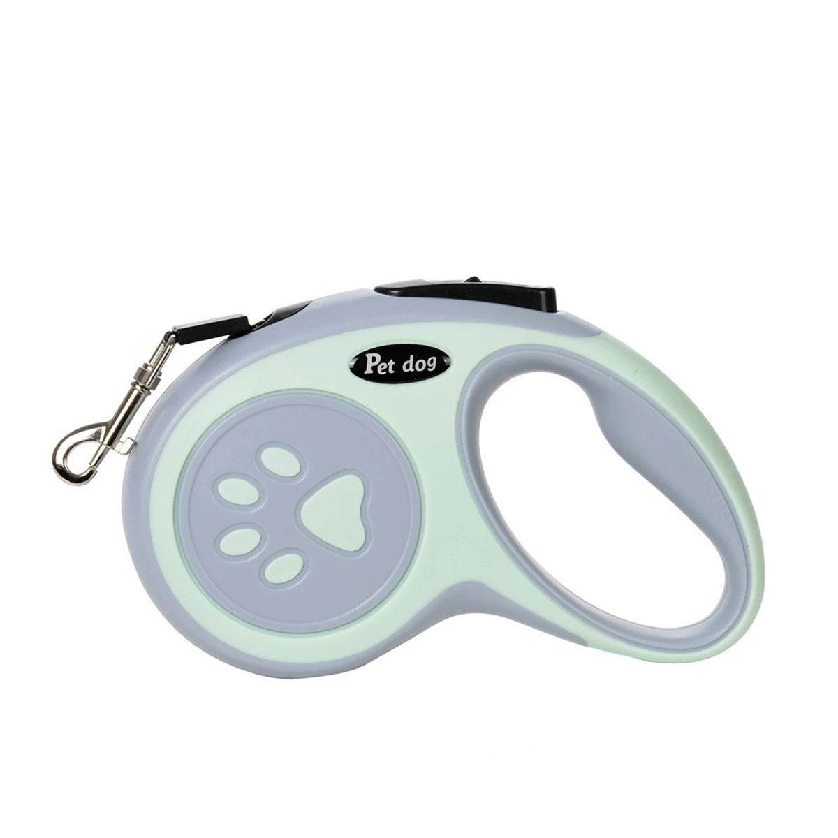 Retractable Nylon Dog Leash Reflective Paw Style Outdoor Walking Lead