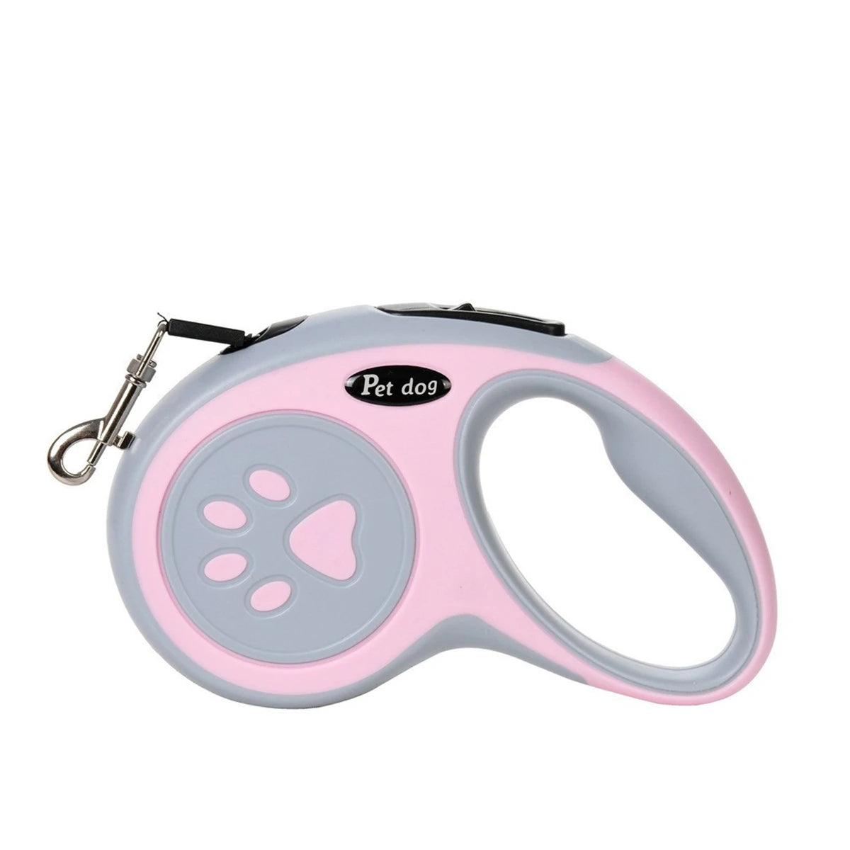 Retractable Nylon Dog Leash Reflective Paw Style Outdoor Walking Lead
