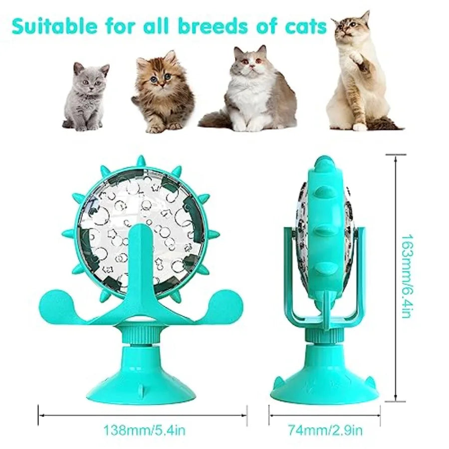 Interactive Rotating Cat And Dog Treat Dispenser Toy