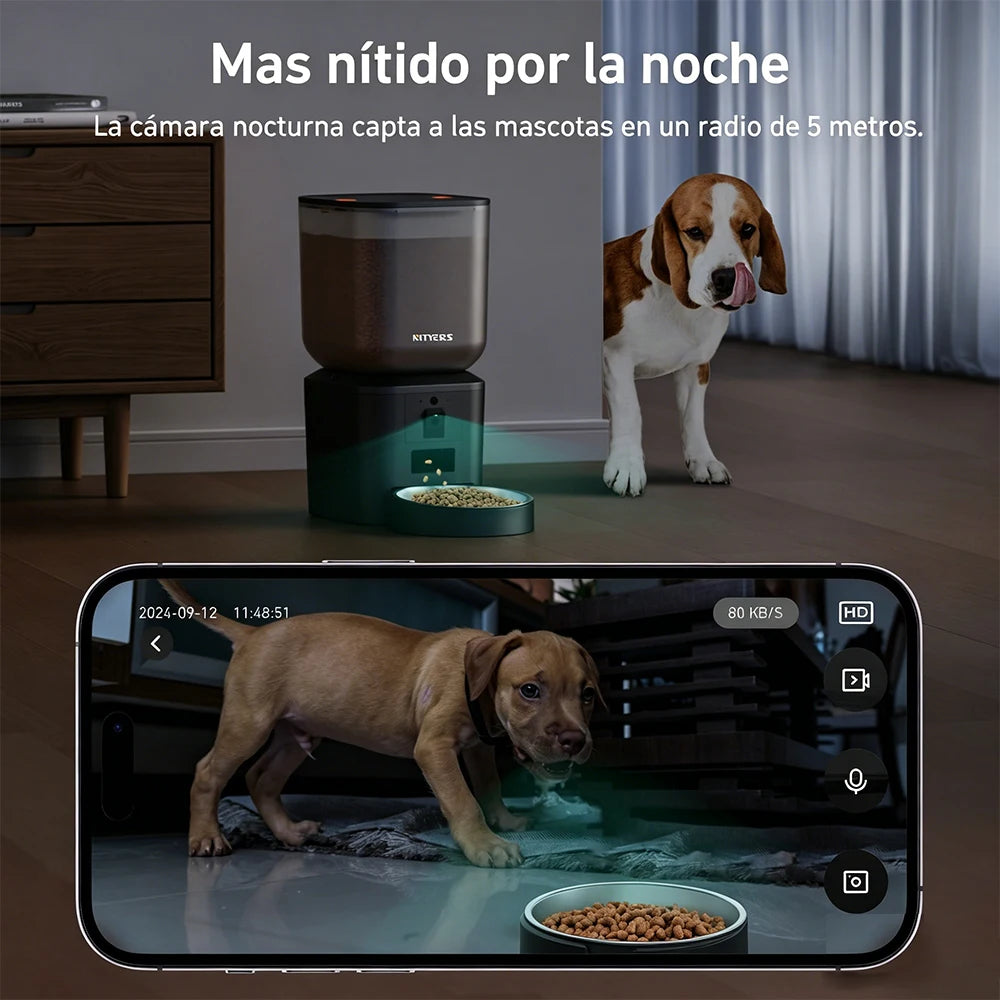 Nityers Smart Cat Feeder With 1080p Camera And Night Vision
