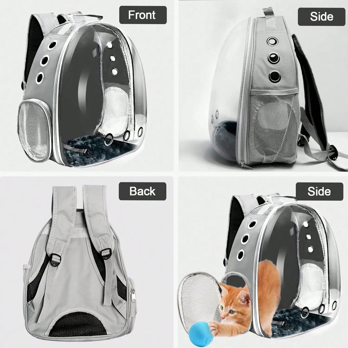 Cat Backpack, Pet Bubble Backpack, Pet Capsule Backpack, Small Space Pet Travel Bag, Waterproof And Breathable Pet Harness Approved By The Airline, Suitable For Travel, Hiking, Walking And Outdoor Use