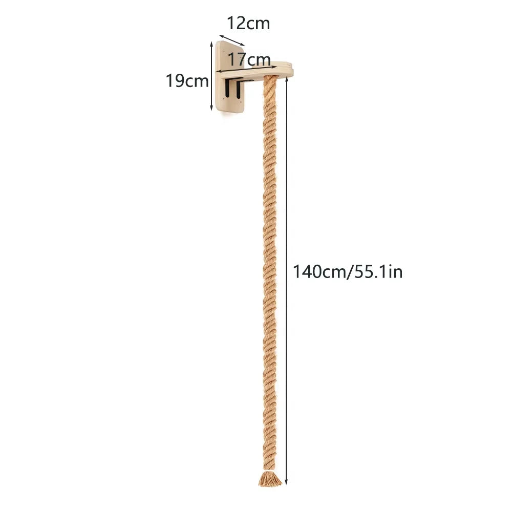 CWV Wall Mounted Cat Climbing Shelf With Sisal Scratching Rope