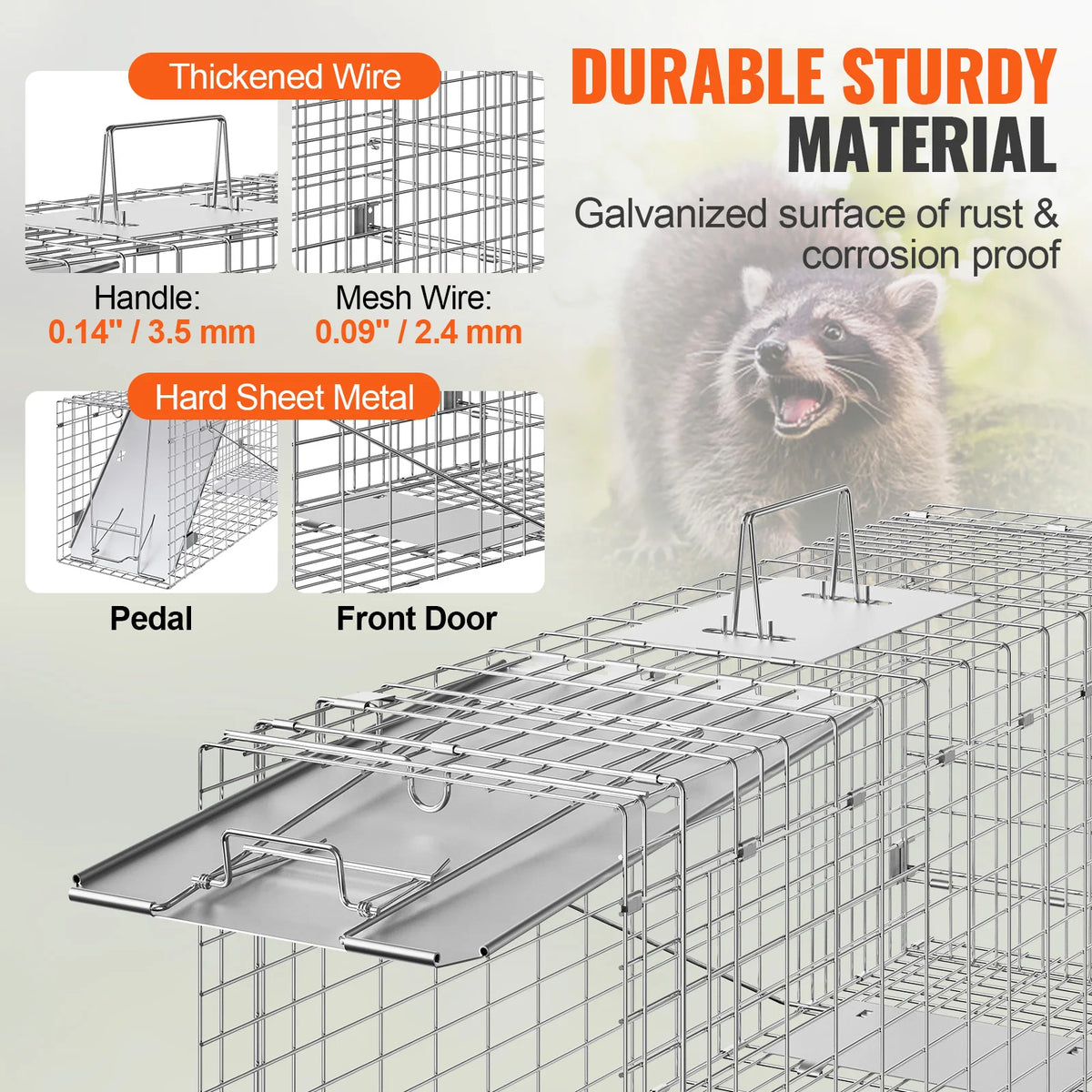 SucceBuy Humane Folding Cage Trap for Cats Rabbits and Squirrels