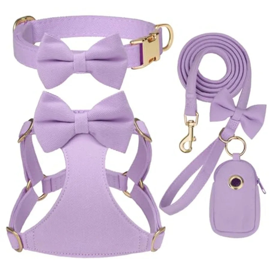 Dog Harness Leash Set Nylon Adjustable Vest For Walking