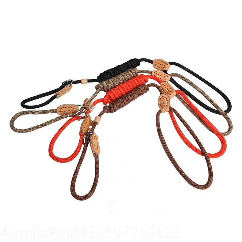 Adjustable Braided Rope Dog Leash For Walking And Training