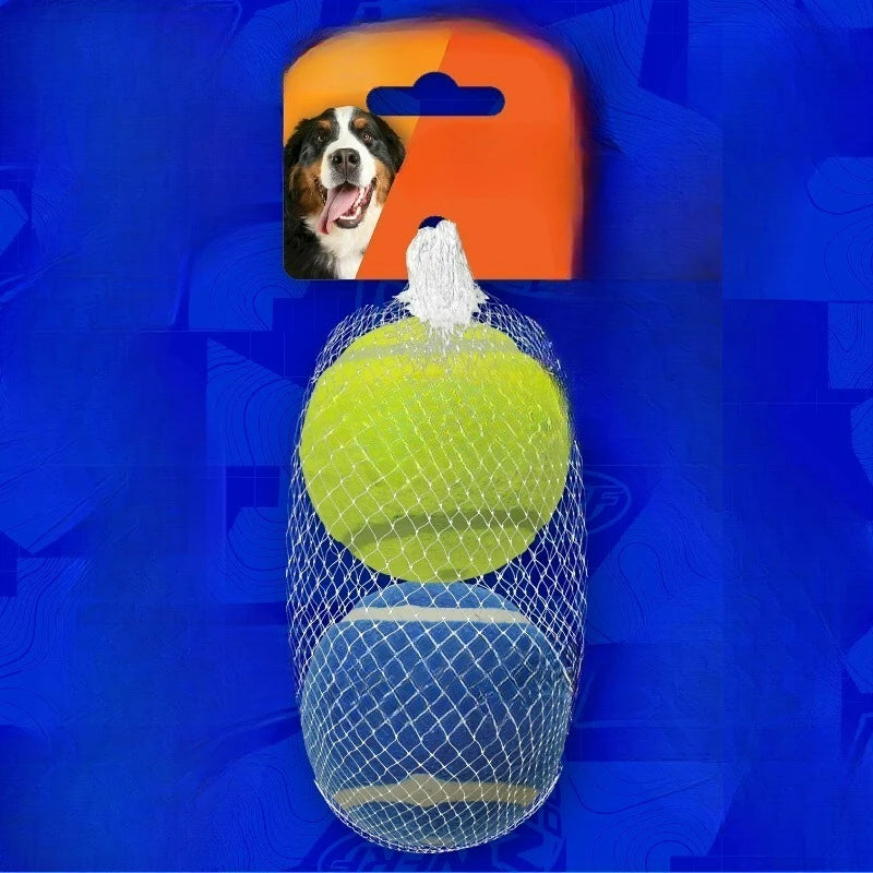 Squeaky Tennis Ball Dog Toy Interactive Pet Play Fetch Toy