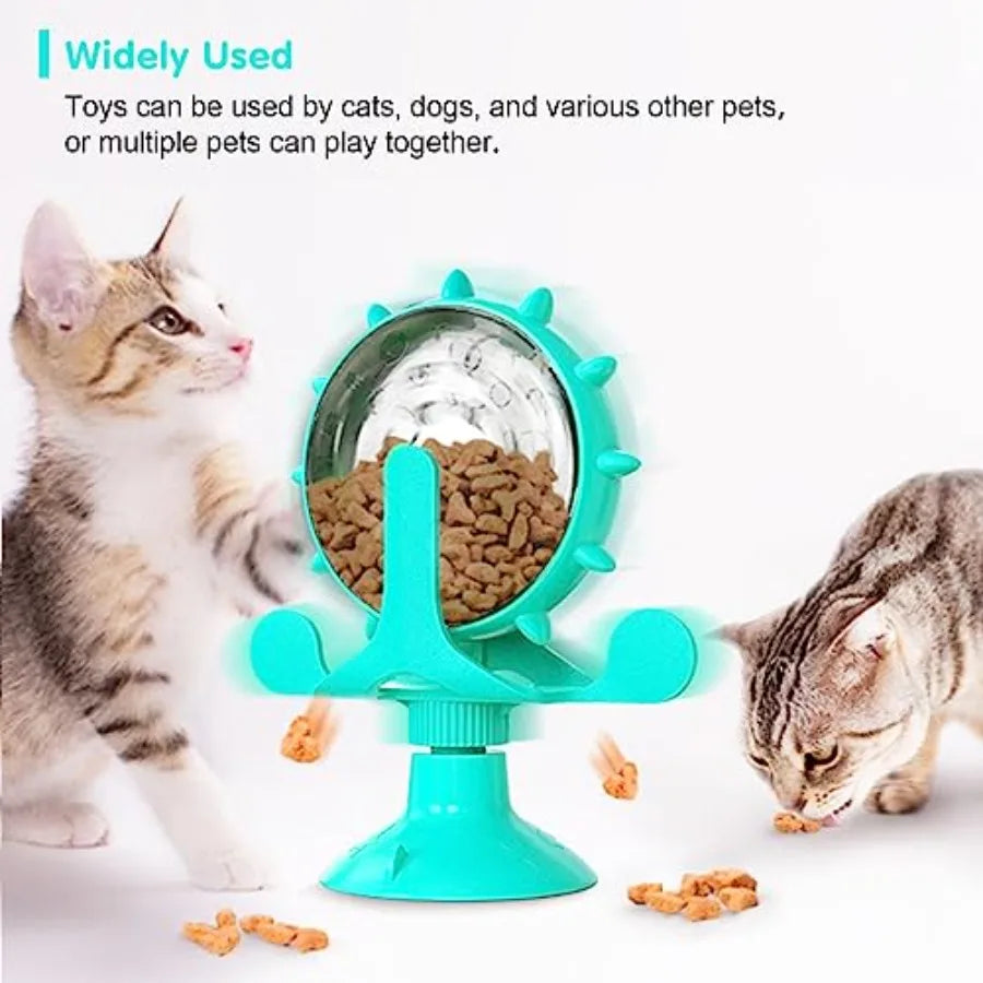 Interactive Rotating Cat And Dog Treat Dispenser Toy