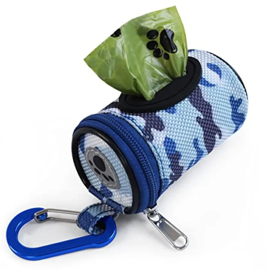 Dog Poop Bag Holder With Carabiner Clip And Nylon Dispenser