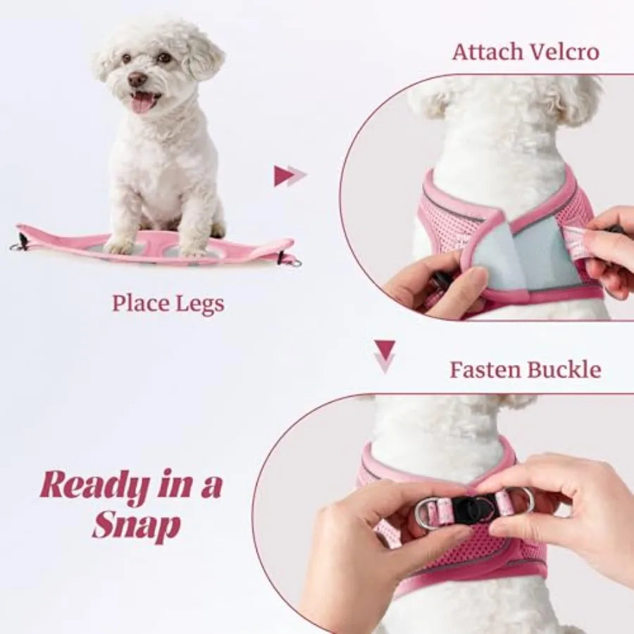 Dog Harness and Leash Set Reflective No Pull Adjustable
