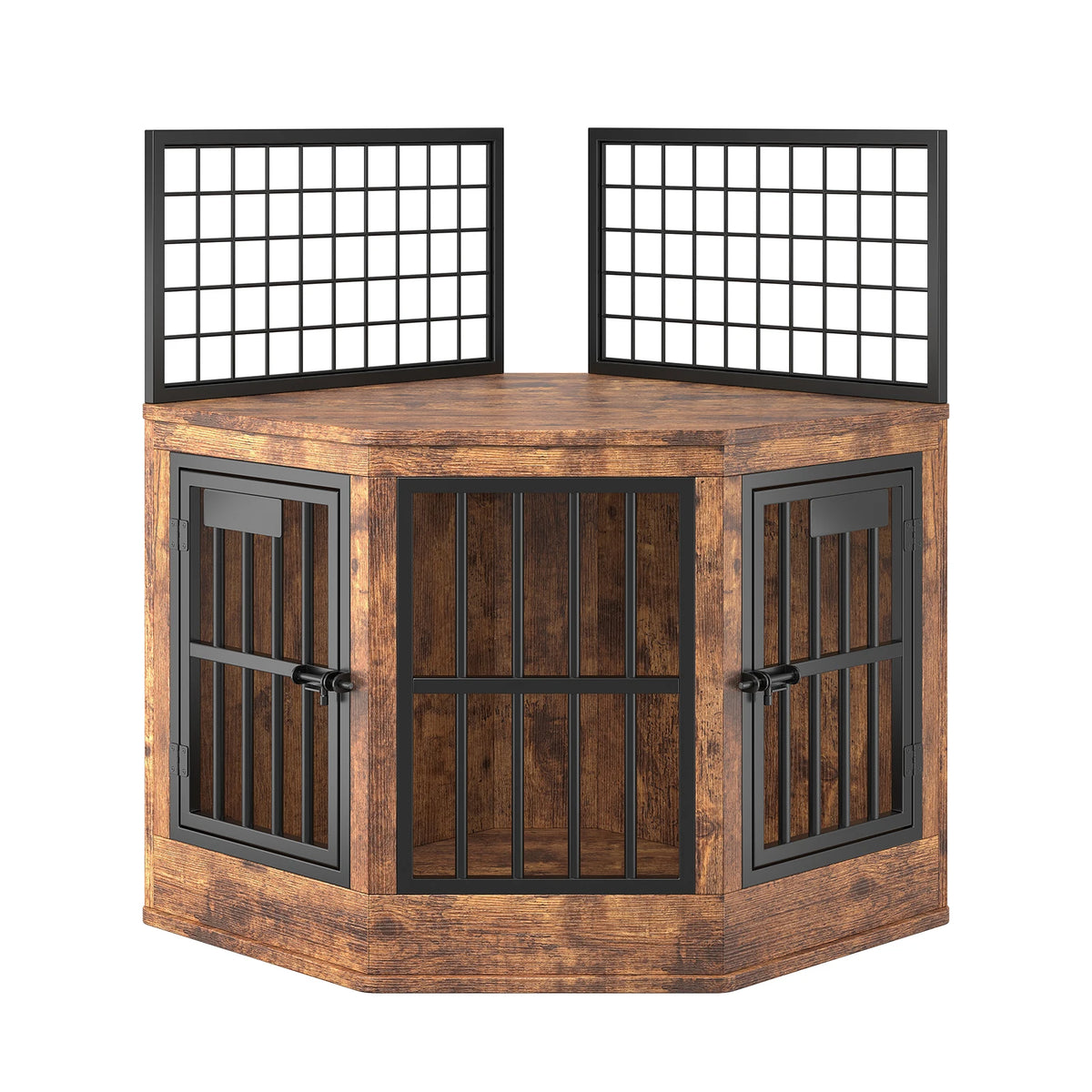 Modern Wooden Corner Dog Crate Furniture Indoor Pet House