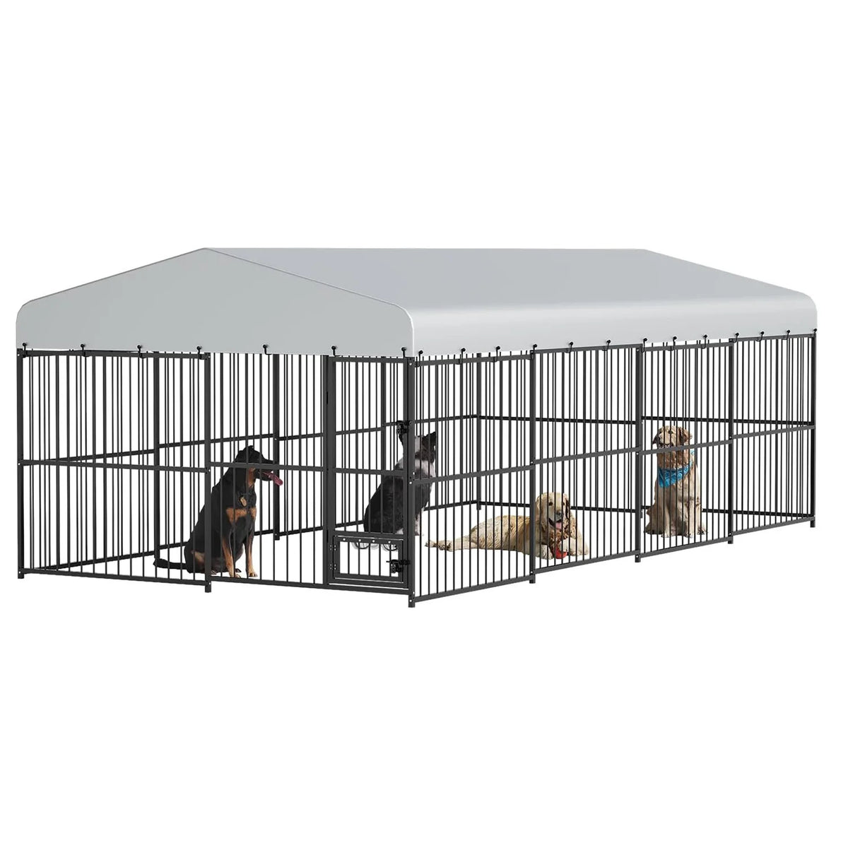 Heavy Duty Outdoor Dog Kennel With Secure Walk In Run
