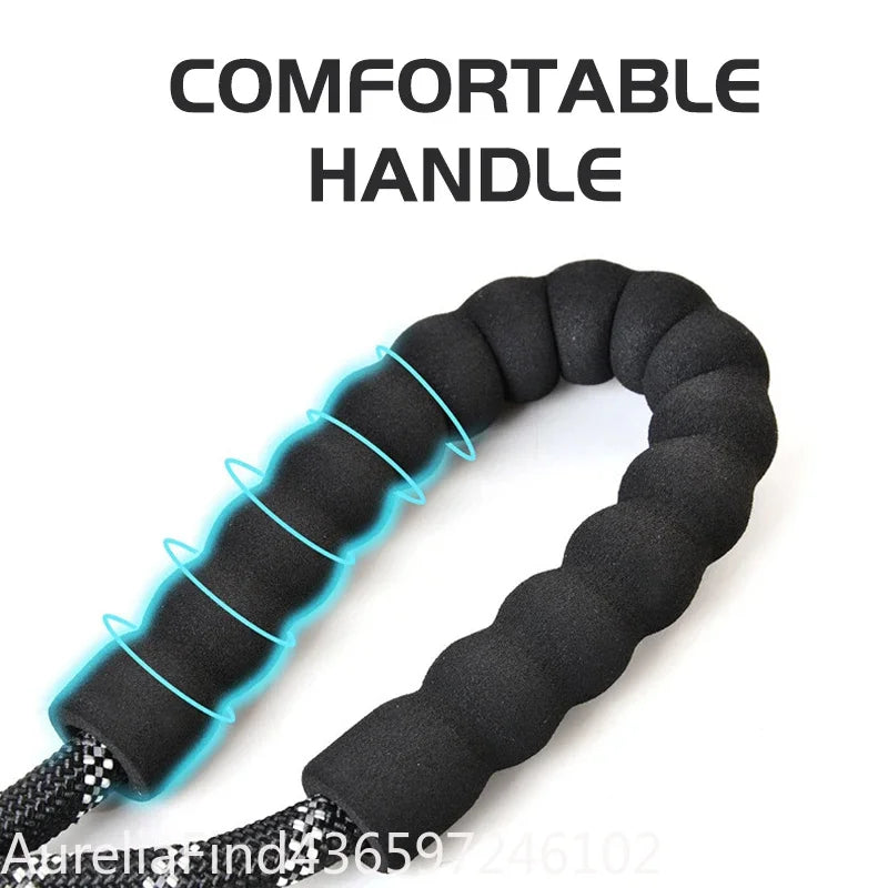 Reflective Heavy Duty Dog Leash With Padded Handle Safe Walking