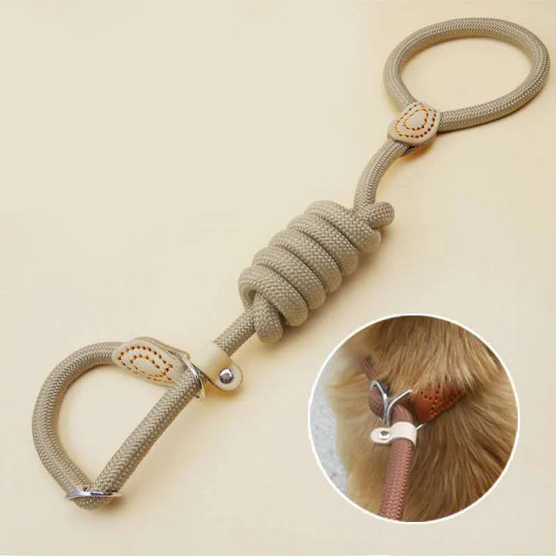 Adjustable Braided Rope Dog Leash For Walking And Training