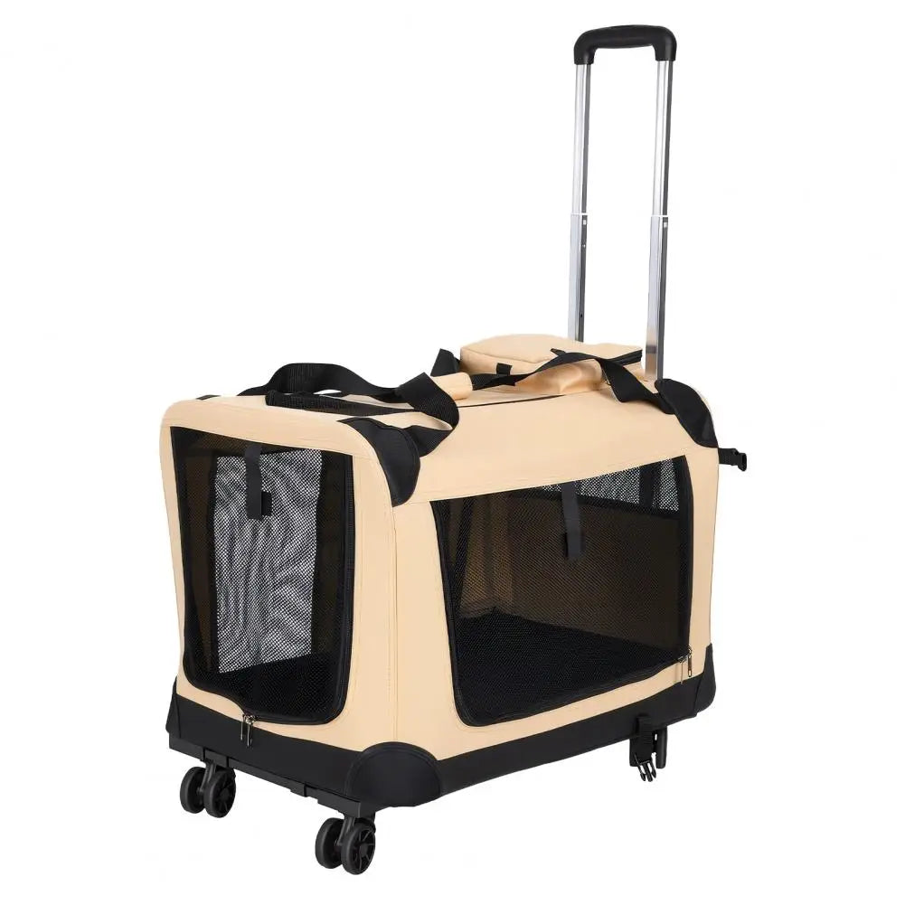 Rolling Cat Carrier With Wheels For Cats And Pet Travel