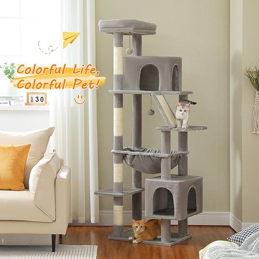 PAWZ Road Multi Level Cat Tree With Condos And Scratchers