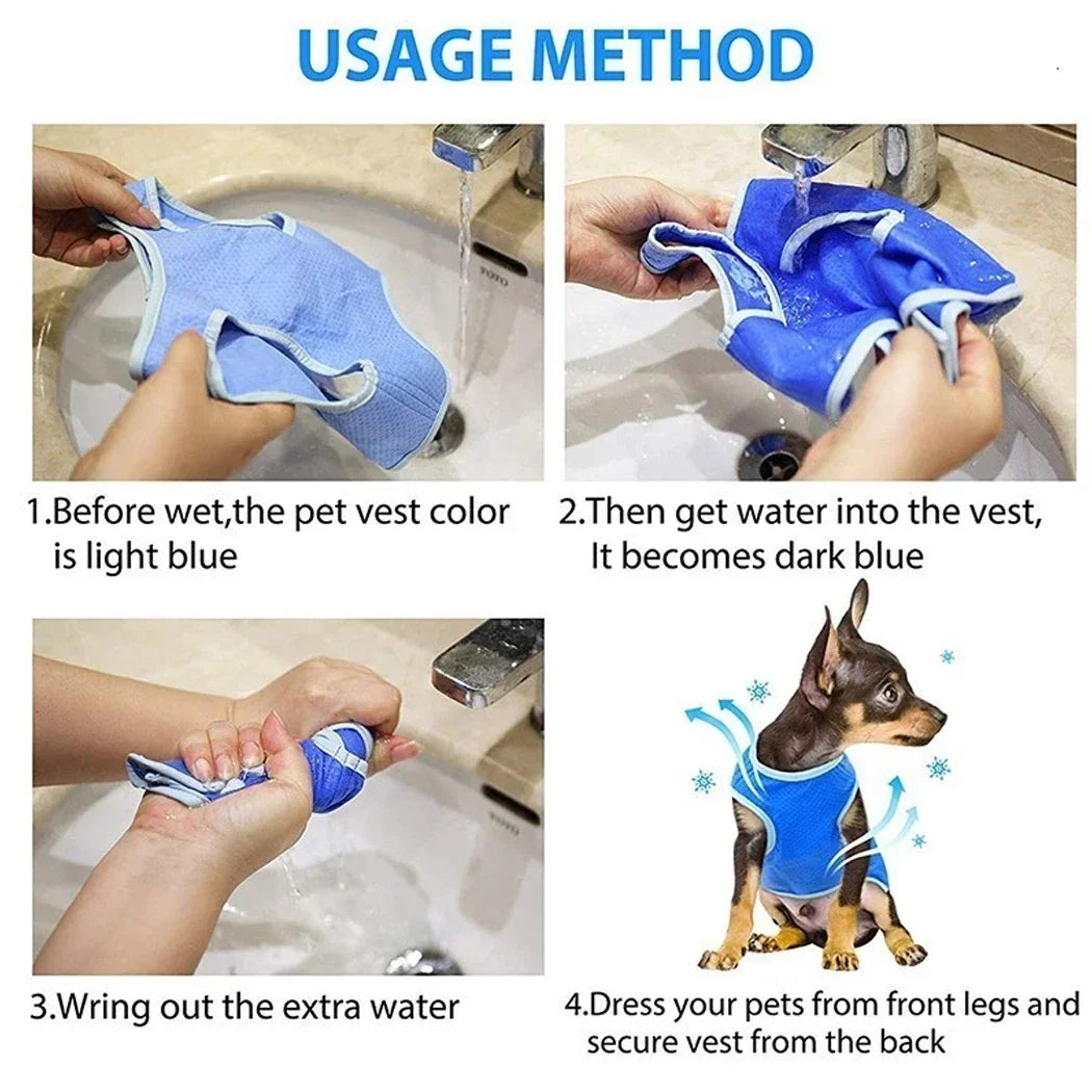 Dog Summer Cooling Vest For Heat Relief And Outdoor Comfort