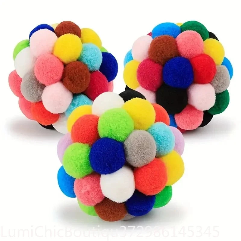 Interactive Elastic Bell Ball Set For Cat Self Entertainment